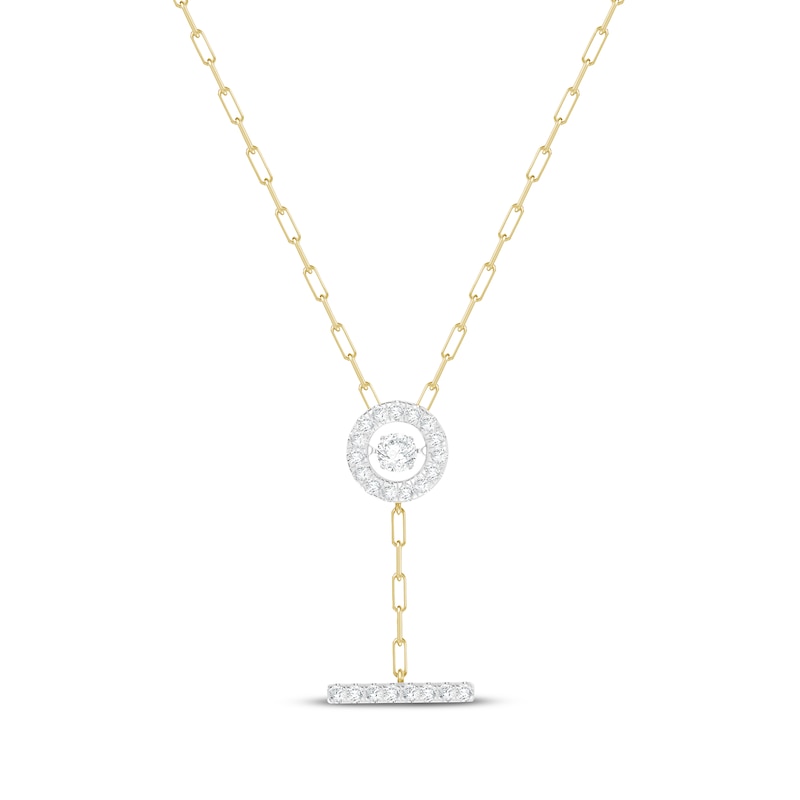 Main Image 1 of Unstoppable Love Lab-Grown Diamond Y Necklace 1/3 ct tw 10K Yellow Gold 17"