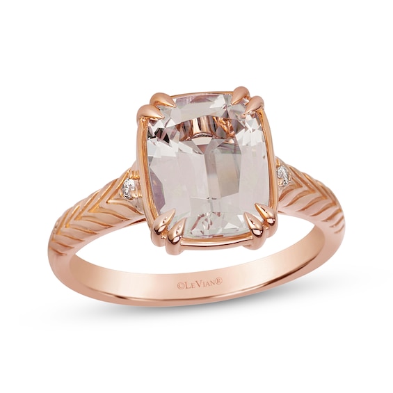 Le Vian Antique Cushion-Cut Natural Rose Morganite & Diamond Accent Ring 14K Strawberry Gold