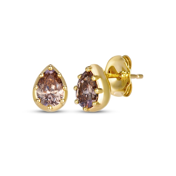 Le Vian Antique Pear-Shaped Diamond Solitaire Earrings 3/4 ct tw 14K Honey Gold