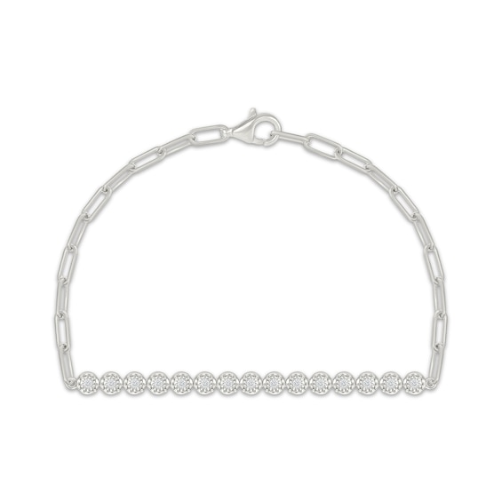 KAY Lab-Grown Diamonds Bar Bracelet 1/5 ct tw Sterling Silver 7.5"