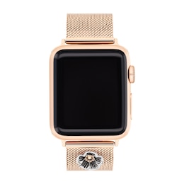 COACH Rose-Tone Stainless Steel Women's Apple Watch Strap 14700038