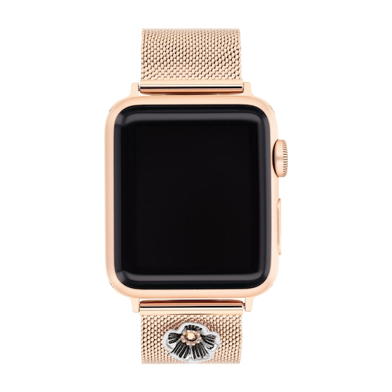 Kay COACH Rose-Tone Stainless Steel Women's Apple Watch Strap 14700038