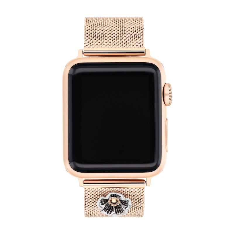 Main Image 1 of COACH Rose-Tone Stainless Steel Women's Apple Watch Strap 14700038