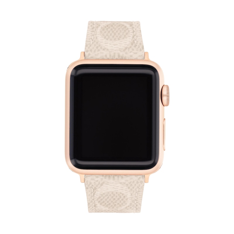 COACH Sand Canvas Women's Apple Watch Strap 14700059