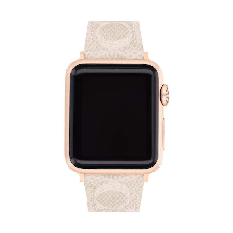 Authentic Apple Watch Strap ; Classic Monogram BEIGE