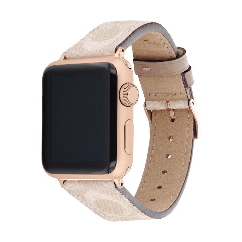 COACH Sand Canvas Women's Apple Watch Strap 14700059