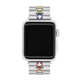 COACH Multicolor Logo Stainless Steel Women's Apple Watch Strap 14700089