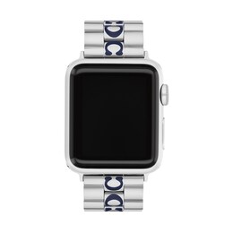 COACH Black Logo Stainless Steel Women's Apple Watch Strap 14700092