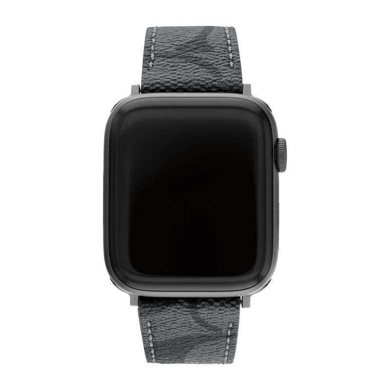 Main Image 1 of COACH Black Canvas Women's Apple Watch Strap 14700044