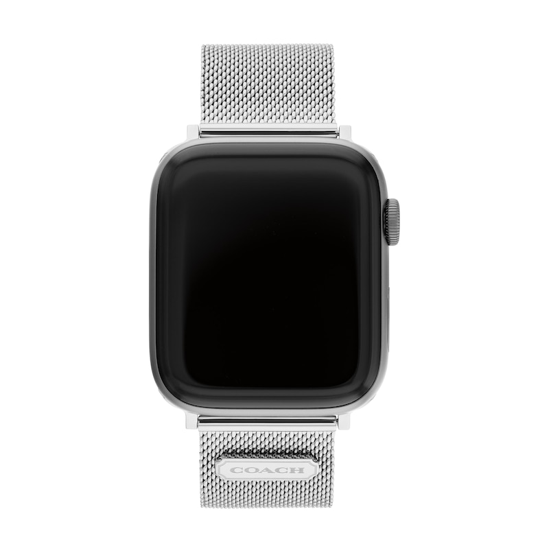 COACH Black Canvas Women's Apple Watch Strap 14700044