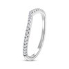 Round-cut Diamond Chevron Wedding Band 1/8 ct tw 14K White Gold