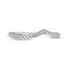 Round-cut Diamond Chevron Wedding Band 1/8 ct tw 14K White Gold