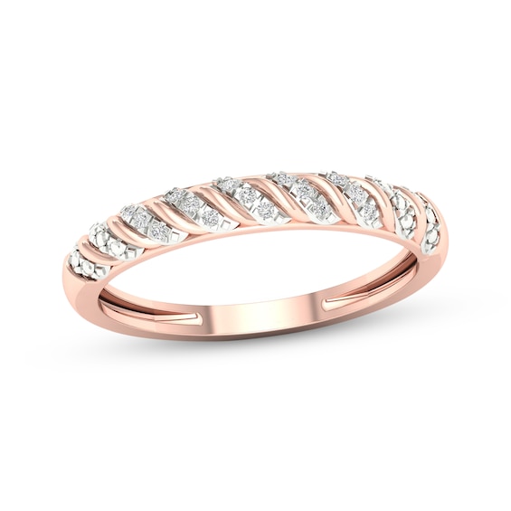 Lab-Created DIamonds by KAY Anniversary Band 1/15 ct tw 10K Rose Gold