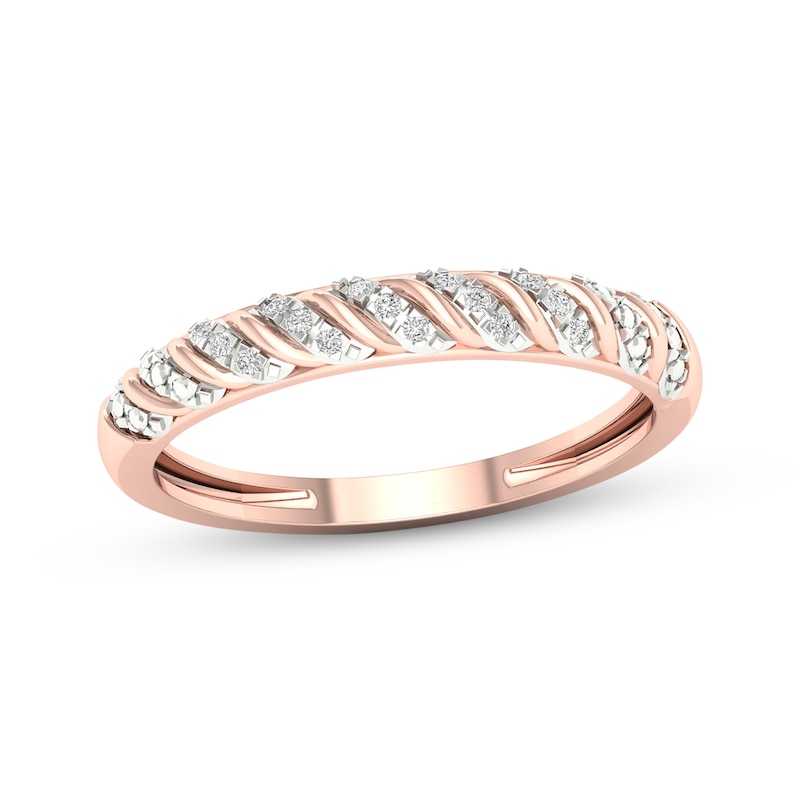 Lab-Created DIamonds by KAY Anniversary Band 1/15 ct tw 10K Rose Gold