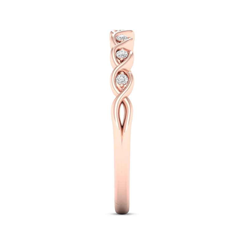 Lab-Created DIamonds by KAY Anniversary Band 1/15 ct tw 10K Rose Gold