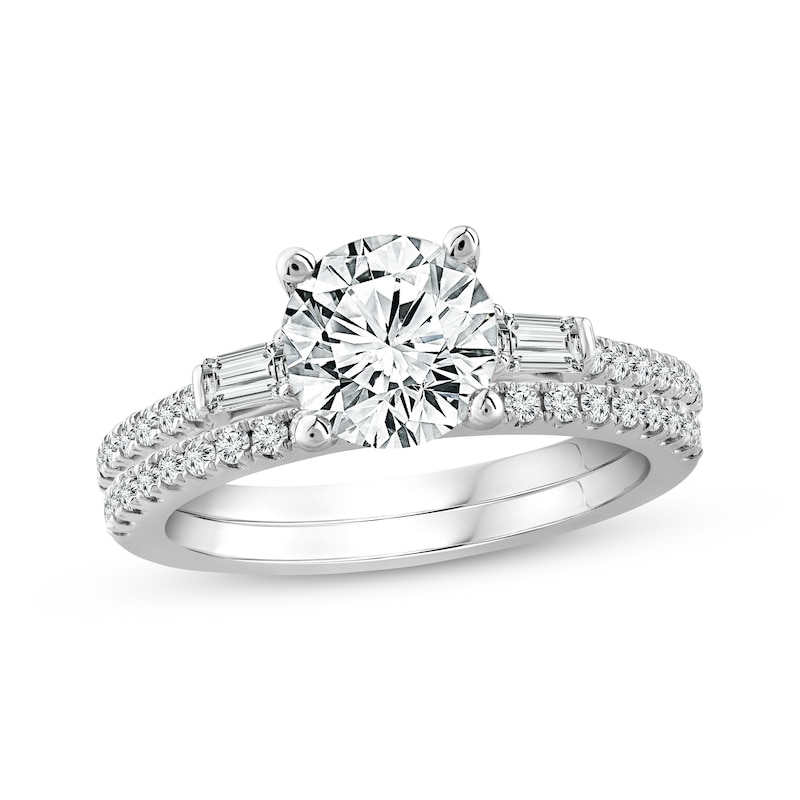 Main Image 1 of Lab-Grown Diamonds Bridal Set 1-7/8 ct tw 14K White Gold