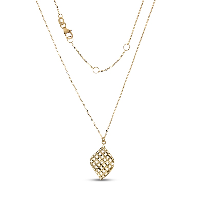 Italian Brilliance Diamond-Cut Necklace 14K Yellow Gold 18"