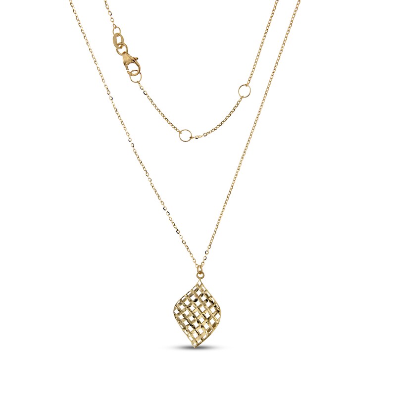 Main Image 1 of Italian Brilliance Diamond-Cut Necklace 14K Yellow Gold 18&quot;