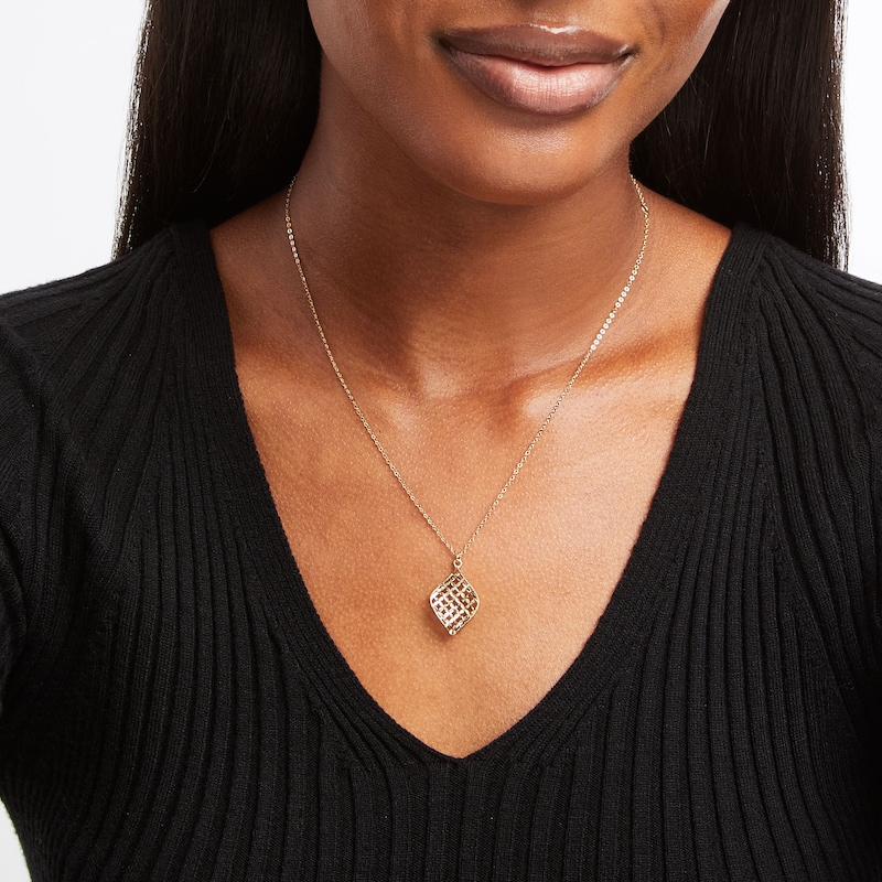 Main Image 2 of Italian Brilliance Diamond-Cut Necklace 14K Yellow Gold 18&quot;