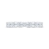 Thumbnail Image 4 of Monique Lhuillier Bliss Baguette & Round-Cut Diamond Wedding Band 1/3 ct tw 18K White Gold