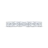 Thumbnail Image 3 of Monique Lhuillier Bliss Baguette & Round-Cut Diamond Wedding Band 1/3 ct tw 18K White Gold