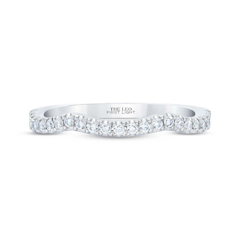 Main Image 3 of THE LEO First Light Diamond Contour Wedding Band 1/4 ct tw 14K White Gold