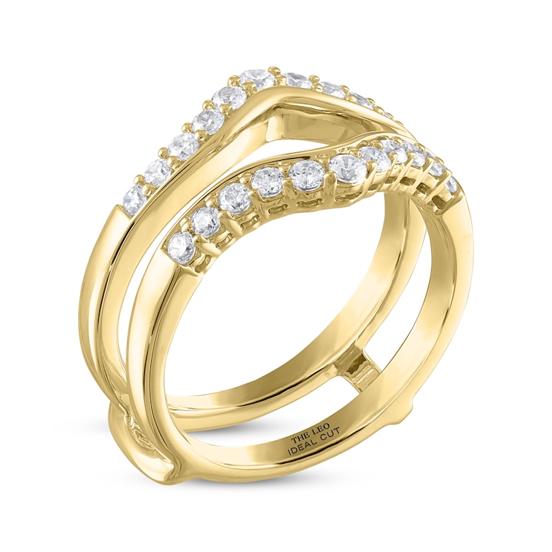 THE LEO Ideal Cut Diamond Enhancer Ring 1/2 ct tw 14K Yellow Gold