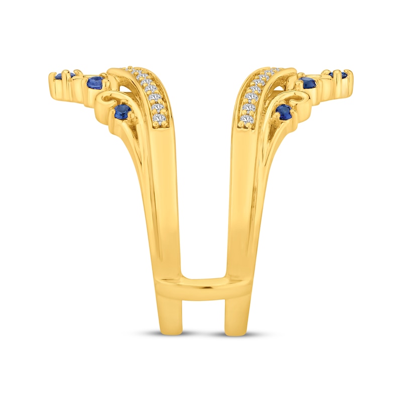 Main Image 2 of Sapphire & Diamond Enhancer Ring 1/5 ct tw 14K Yellow Gold