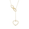 Thumbnail Image 0 of Infinity & Heart Lariat Necklace 10K Yellow Gold 19"