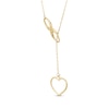 Thumbnail Image 1 of Infinity & Heart Lariat Necklace 10K Yellow Gold 19"