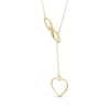 Thumbnail Image 2 of Infinity & Heart Lariat Necklace 10K Yellow Gold 19&quot;