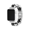 Thumbnail Image 1 of COACH Stainless Steel Link & Black Leather Apple Watch Strap 14700187