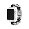 Thumbnail Image 2 of COACH Stainless Steel Link & Black Leather Apple Watch Strap 14700187
