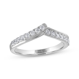THE LEO Ideal Cut Diamond Contour Anniversary Band 1/3 ct tw 14K White Gold