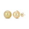 Thumbnail Image 0 of Golden Cultured South Sea Pearl Rope Frame Stud Earrings 10K Yellow Gold