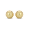 Thumbnail Image 1 of Golden Cultured South Sea Pearl Rope Frame Stud Earrings 10K Yellow Gold