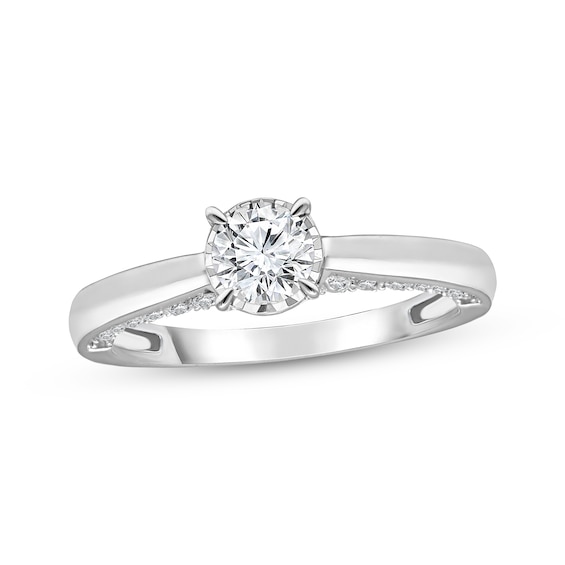 Now + Forever Diamond Engagement Ring 1 ct tw 10K White Gold (J/I3)