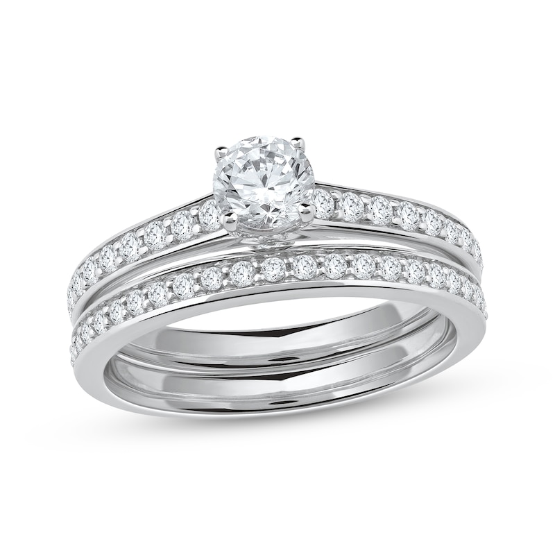 Main Image 1 of Now + Forever Round-Cut Diamond Bridal Set 7/8 ct tw 14K White Gold