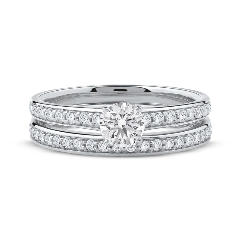 Main Image 3 of Now + Forever Round-Cut Diamond Bridal Set 7/8 ct tw 14K White Gold