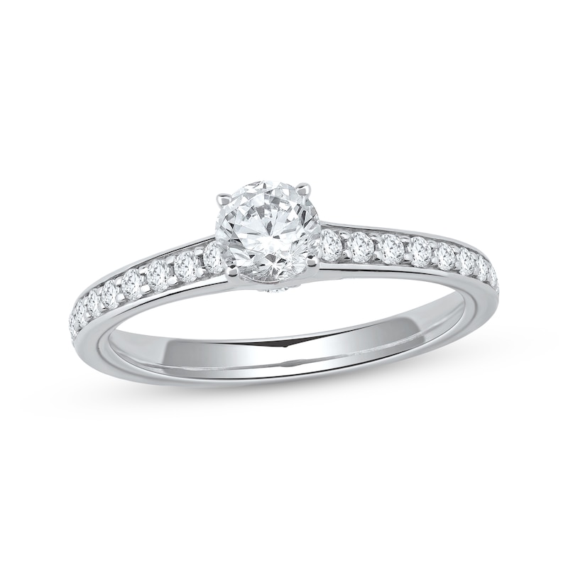 Main Image 4 of Now + Forever Round-Cut Diamond Engagement Ring 3/4 ct tw 14K White Gold
