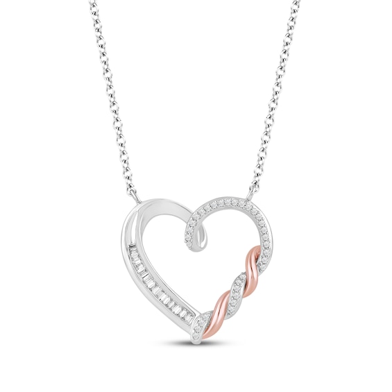 Hallmark Diamonds Heart Necklace 1/15 ct tw Sterling Silver 18