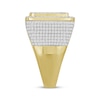 Thumbnail Image 2 of Men's Baguette & Round-Cut Diamond Cushion Frame Ring 2 ct tw 10K Yellow Gold