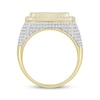 Thumbnail Image 2 of Men's Baguette & Round-Cut Diamond Cushion Frame Ring 2 ct tw 10K Yellow Gold