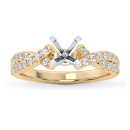 Now + Forever Lab-Grown Diamonds Engagement Ring Setting 1/3 ct tw 14K Yellow Gold