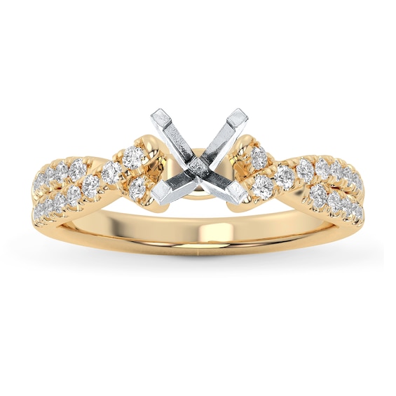 Now + Forever Lab-Grown Diamonds Engagement Ring Setting 1/3 ct tw 14K Yellow Gold