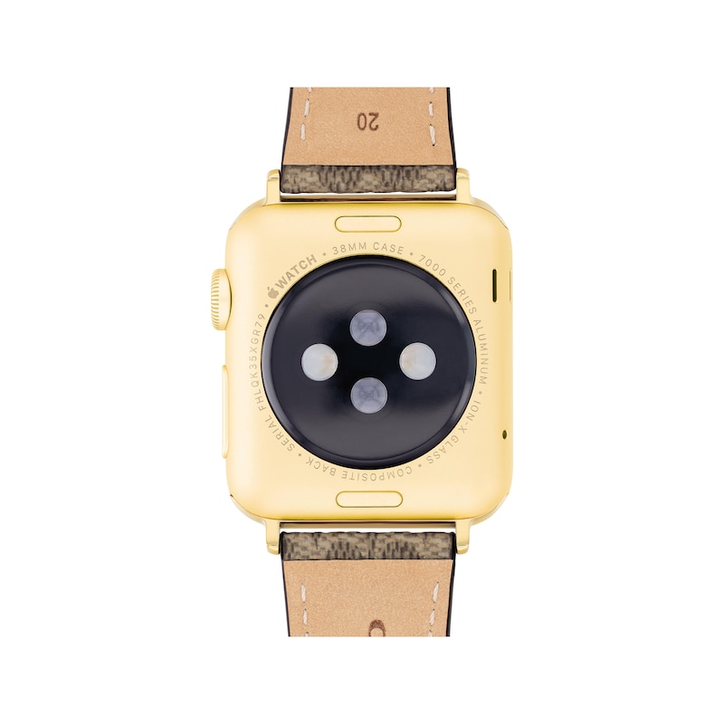Main Image 3 of COACH Tan Leather Women's Apple Watch Strap 14700235
