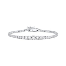 KAY Lab-Grown Diamonds Graduated Line Bracelet 4 ct tw 14K White Gold 7.25&quot;