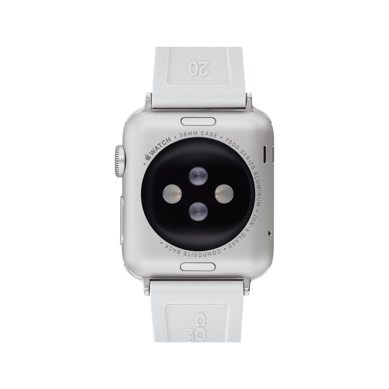 COACH Logo White Silicone Women's Apple Watch Strap 14700210