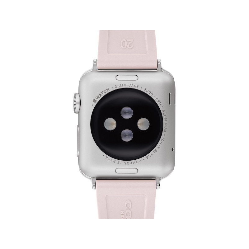 Main Image 3 of COACH Logo Pink Silicone Women's Apple Watch Strap 14700212