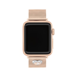 COACH Rose Gold-Tone Stainless Steel Mesh Women's Apple Watch Strap 14700240